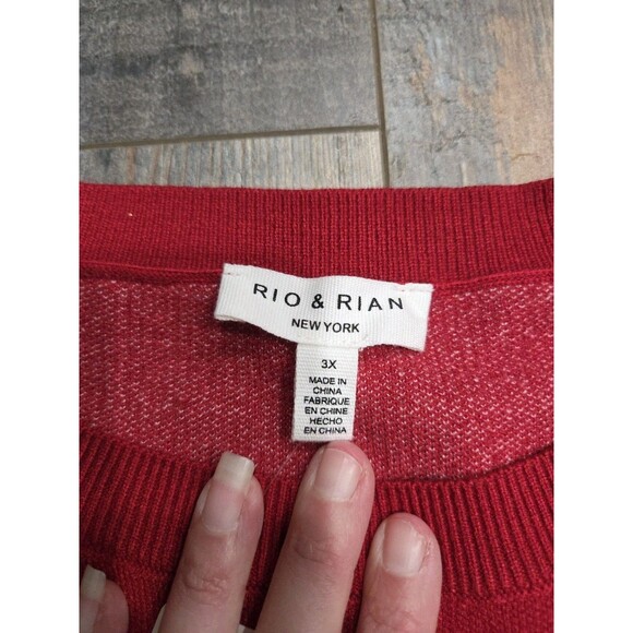 Believe Red Woman’s Christmas Sweater Rio & Rian NWT New Size 3X Holiday B10 - Picture 11 of 11